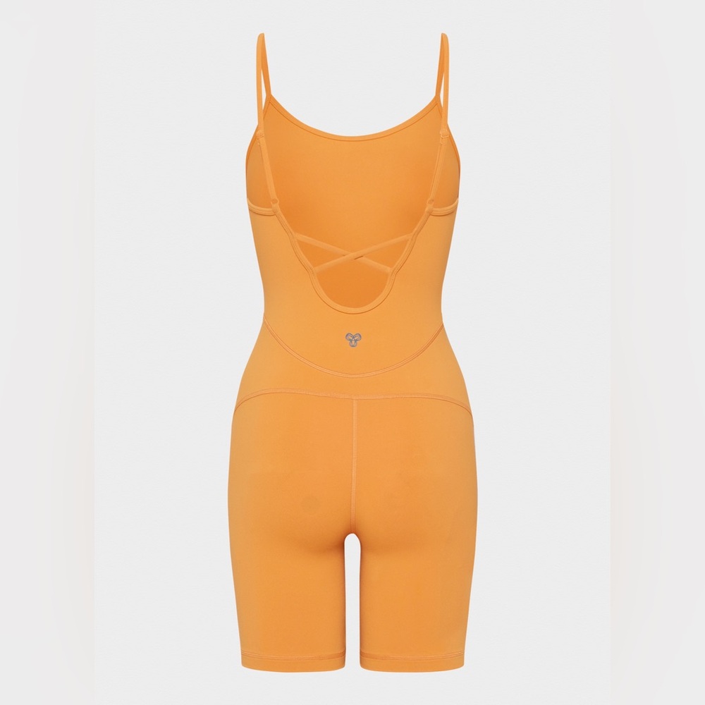 Aritzia TNA Adjustable-Strap Orange Romper Bodysuit Medium